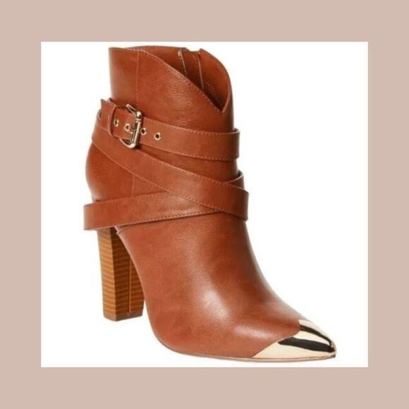 Shoe Dazzle 
Stevie Heeled Ankle Boot in Brown - Picture 6 of 8